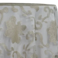 Fleur De Lis Table Linen in Ivory