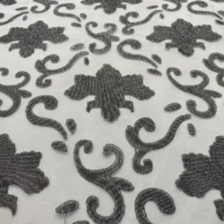 Fleur De Lis Table Runner in Charcoal