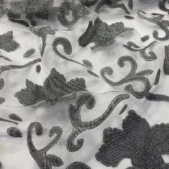 Fleur De Lis Table Runner in Charcoal