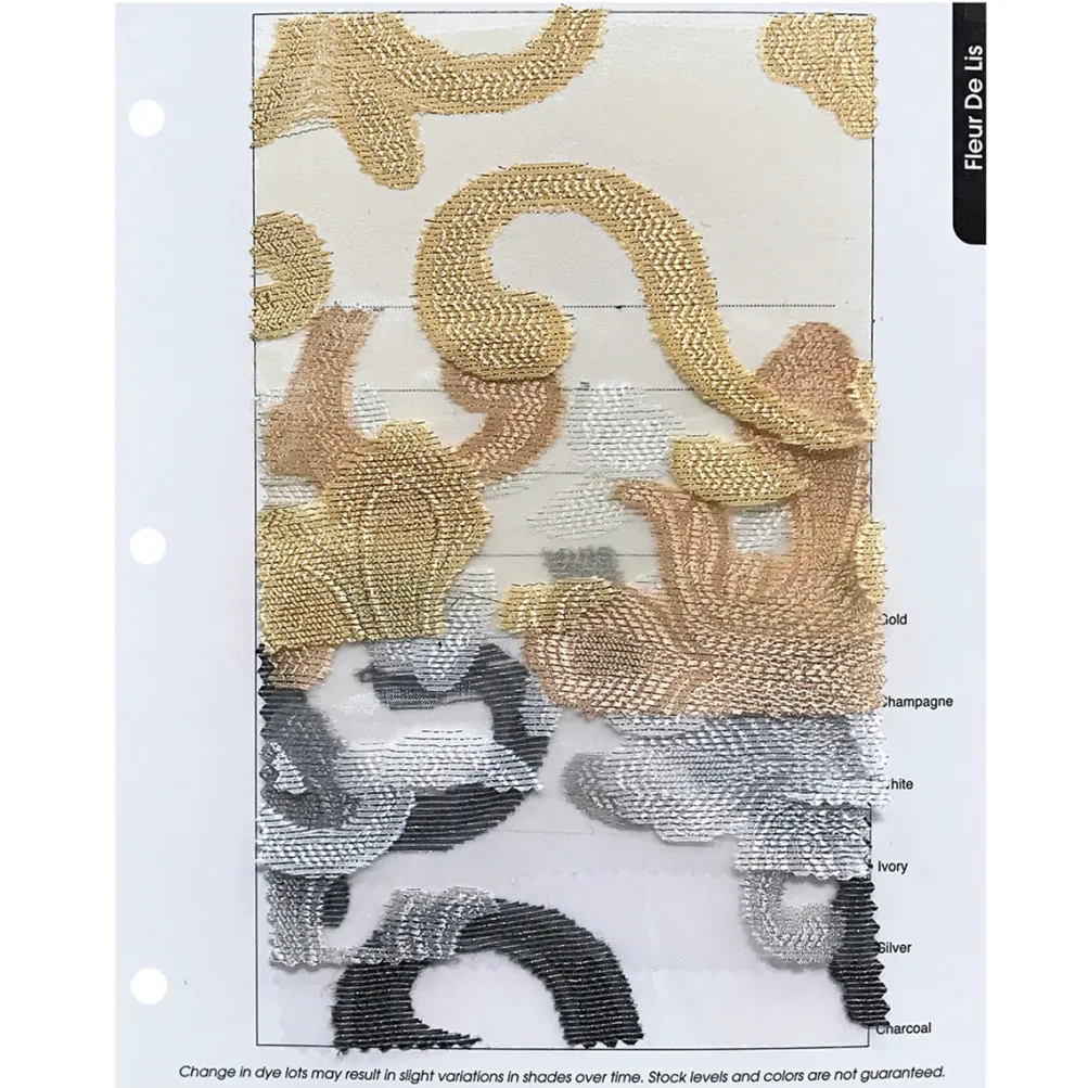 Fleur De Lis Table Runner in Champagne