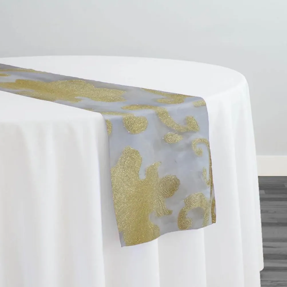 Fleur De Lis Table Runner in Gold