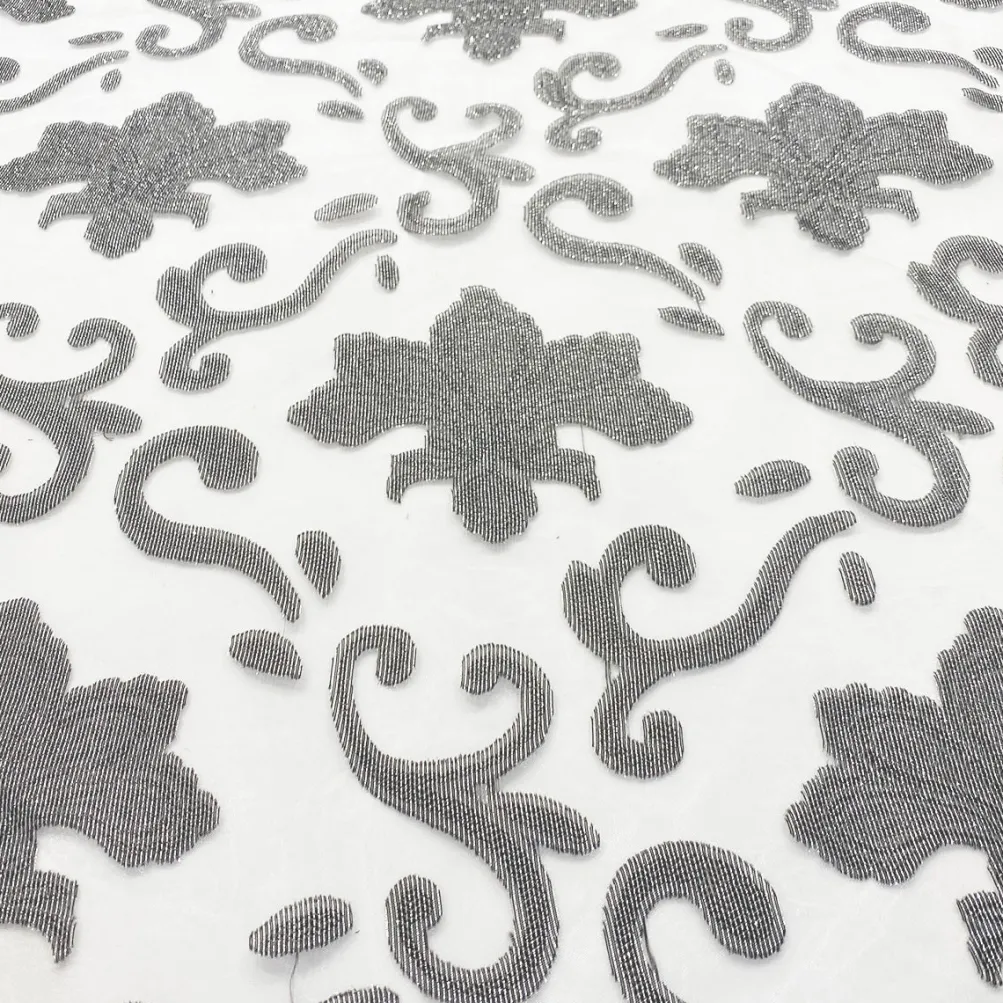 Fleur De Lis Table Runner in Silver