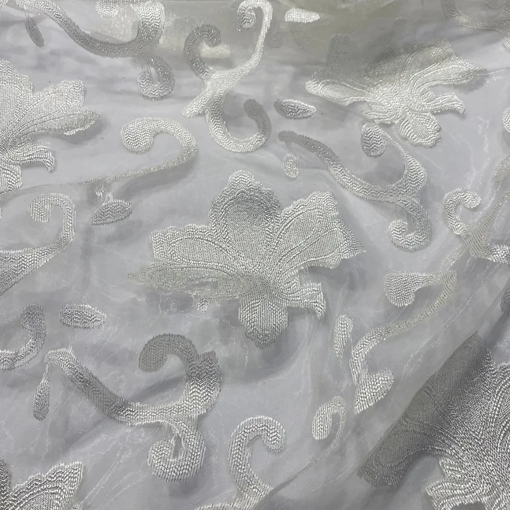 Fleur De Lis Table Runner in White
