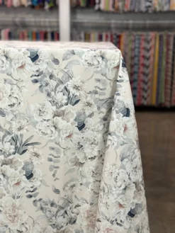 Floral Dusk (Poly Print) Table Linen in Ivory