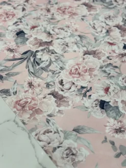 Floral Dusk (Poly Print) Table Linen in Blush