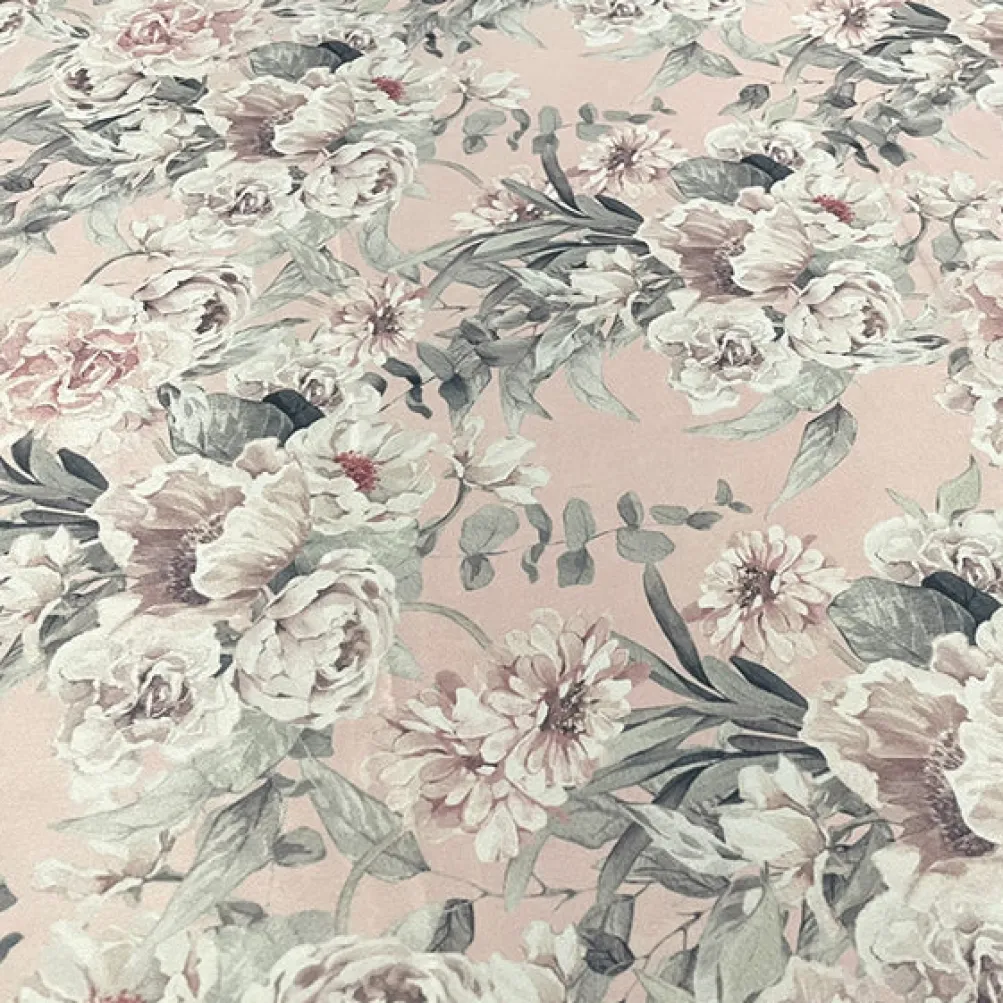 Floral Dusk (Poly Print) Table Linen in Blush