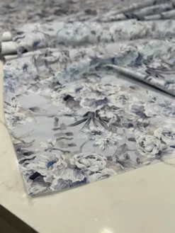 Floral Dusk (Poly Print) Table Linen in Copen Perry