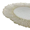 Floral - Glass Charger Plate in Gold (Item # 0238)