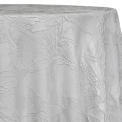 Floral Reef Jacquard Table Linen in White