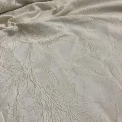 Floral Reef Jacquard Table Linen in Ivory