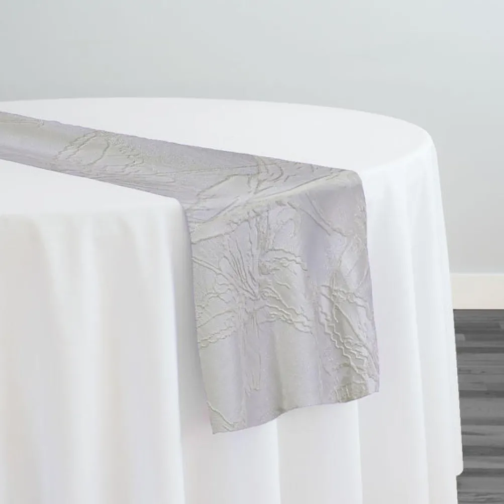 Floral Reef Jacquard Table Runner in Ivory