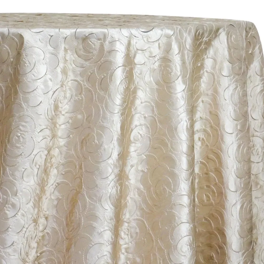Flora Rose Table Linen in Champagne