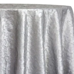 Flora Rose Table Linen in Silver