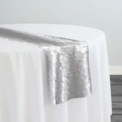 Flora Rose Table Runner in Silver