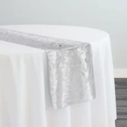 Flora Rose Table Runner in White