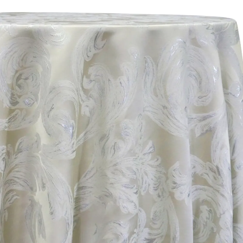 Florence Jacquard Table Linen in Ivory