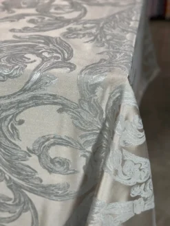Florence Jacquard Table Linen in Silver