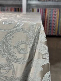 Florence Jacquard Table Linen in Silver