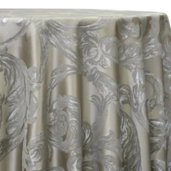 Florence Jacquard Table Linen in Silver