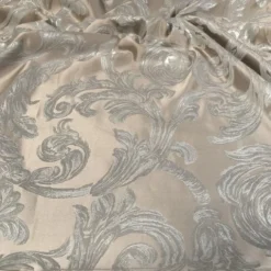 Florence Jacquard Table Linen in Silver and Grey