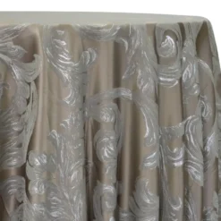 Florence Jacquard Table Linen in Silver and Grey