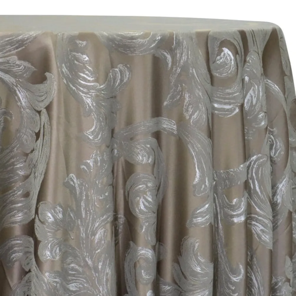 Florence Jacquard Table Linen in Silver and Grey