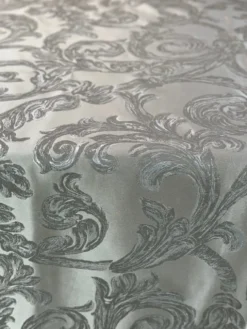 Florence Jacquard Table Linen in Silver and Grey