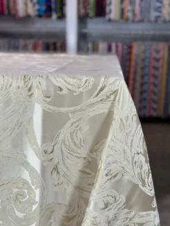 Florence Jacquard Table Linen in Gold