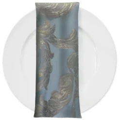 Florence Jacquard Table Napkin in Blue