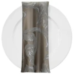 Florence Jacquard Table Napkin in Silver and Grey