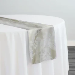 Florence Jacquard Table Runner in Ivory