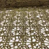 Flower Chain Lace (w/ Poly Lining) Table Napkin in Brown and Gold
