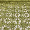 Flower Chain Lace (w/ Poly Lining) Table Napkin in Lime and Gold