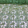 Flower Chain Lace (w/ Poly Lining) Table Napkin in Teal Green and Gold