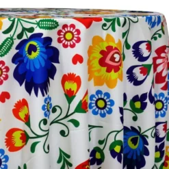 Flower Hoop (Poly Print) Table Linen