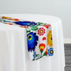 Flower Hoop (Poly Print) Table Runner