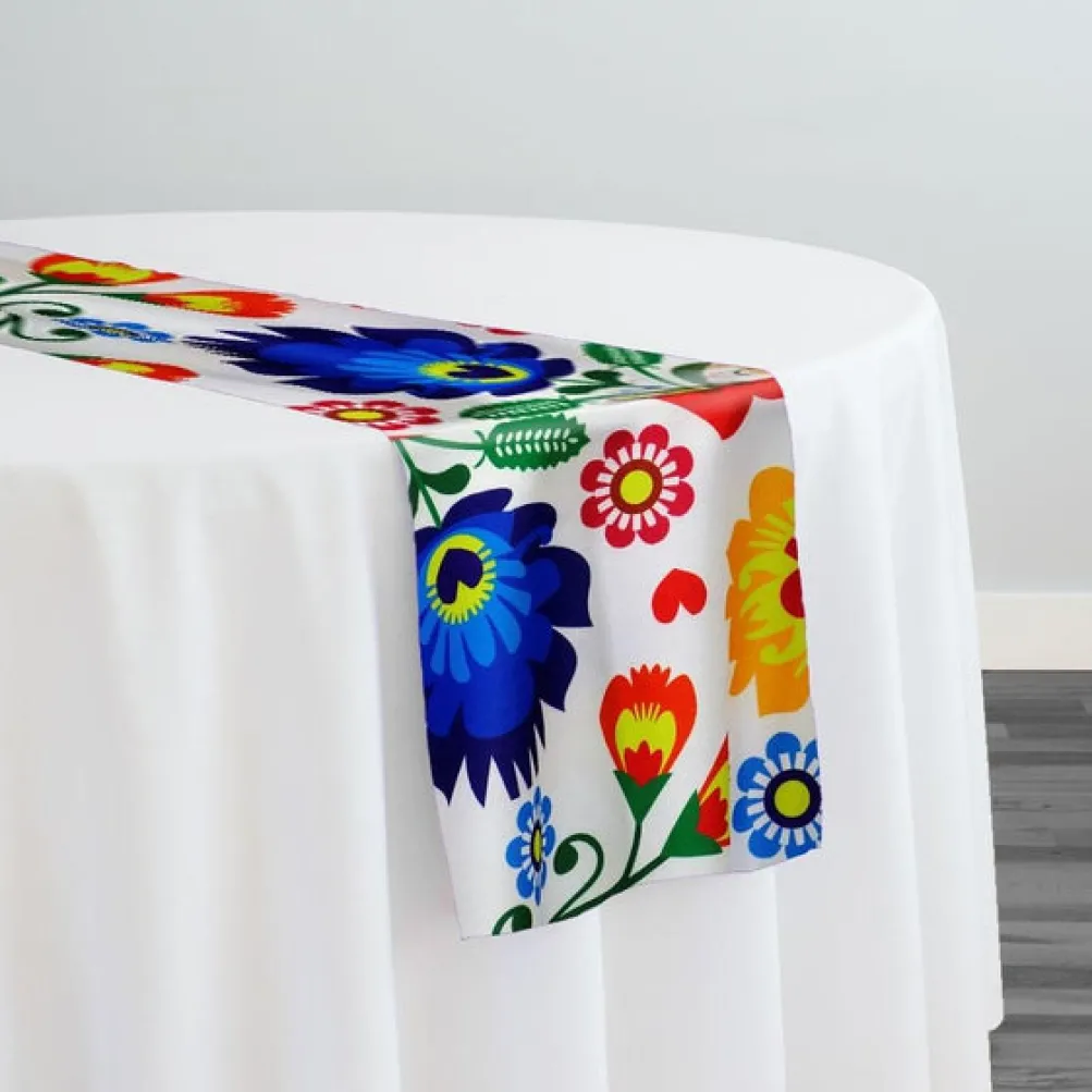 Flower Hoop (Poly Print) Table Runner