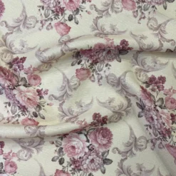 French Floral Table Linen in Blush