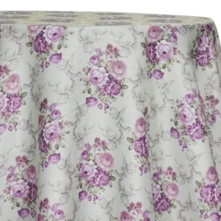 French Floral Table Linen in Blush