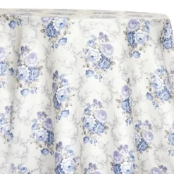 French Floral Table Linen in Blue