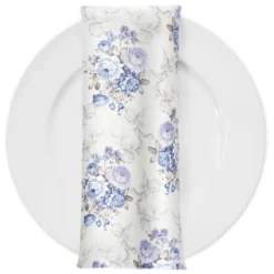 French Floral Table Napkin in Blue