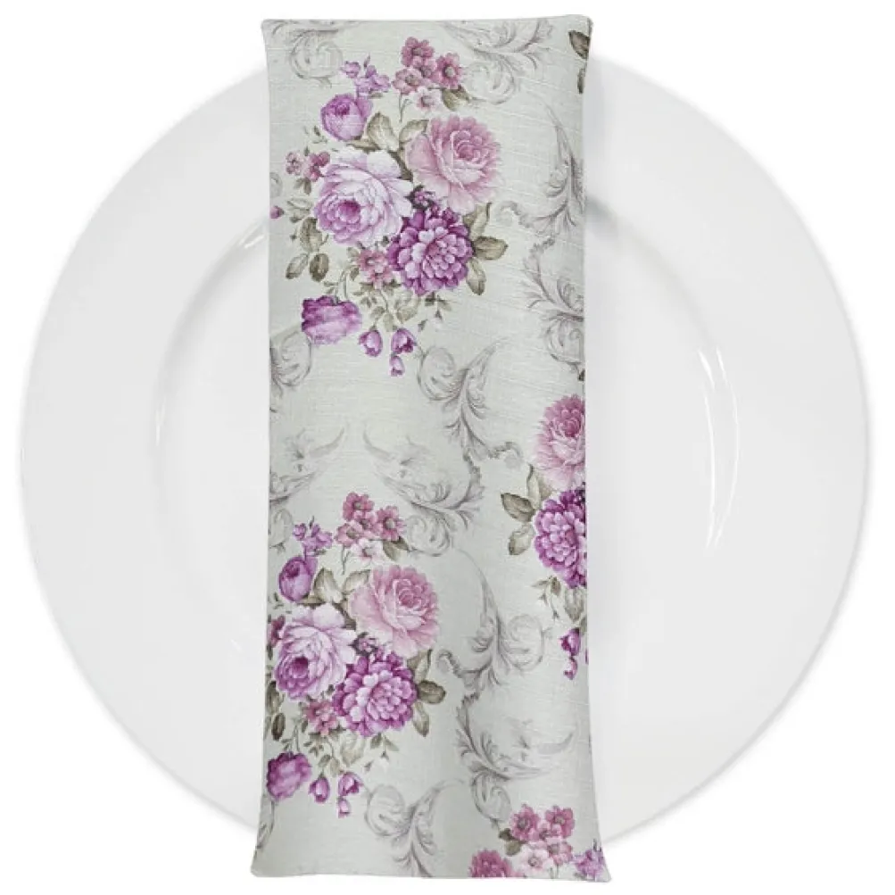 French Floral Table Napkin in Blush