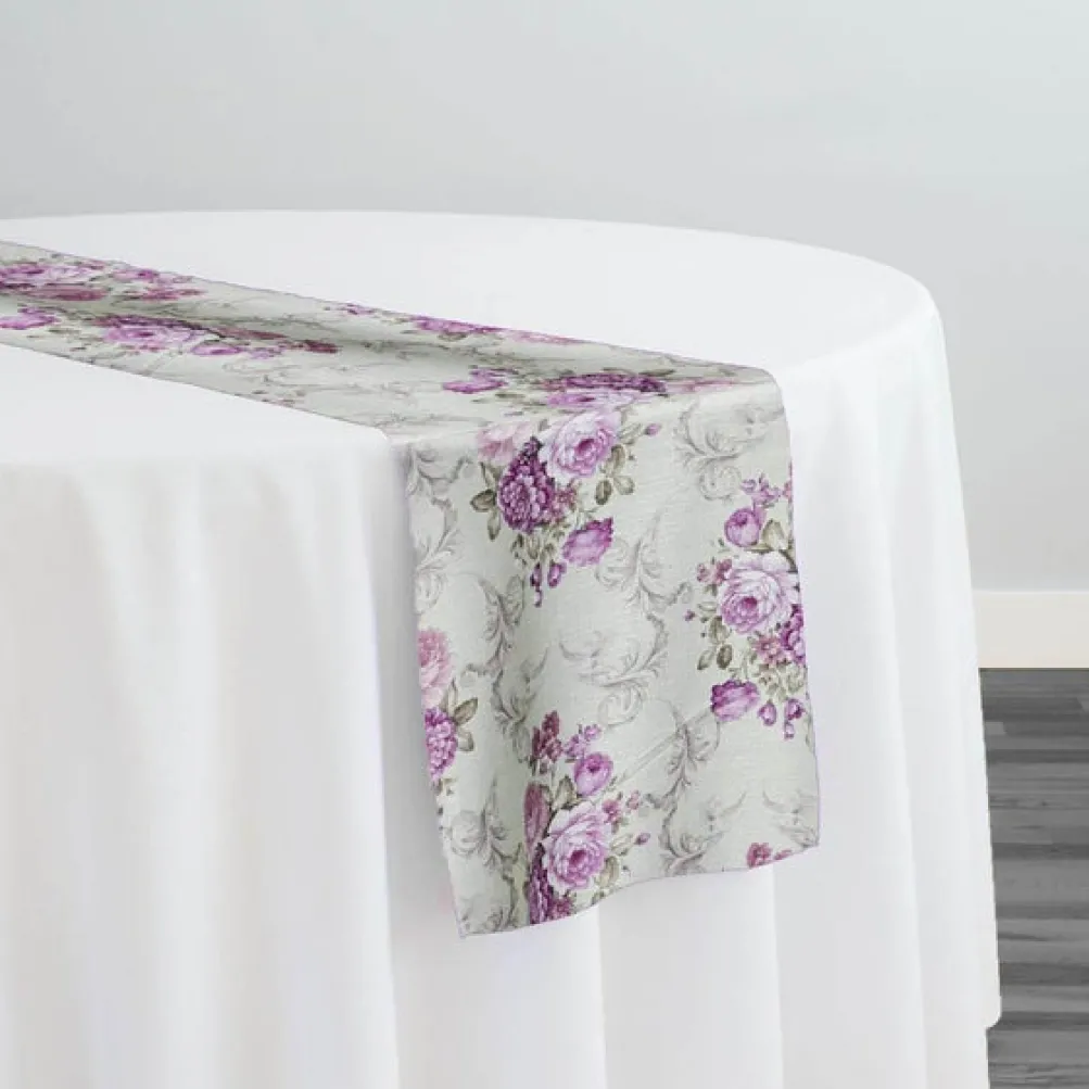 French Floral Table Runner in Blush