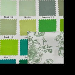 French Toile (Poly Print) Table Linen in Willow Green