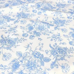 French Toile (Poly Print) Table Runner in Lt Blue