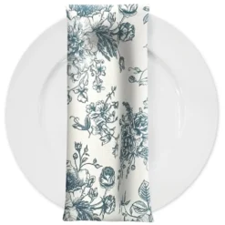 French Toile (Poly Print) Table Napkin in Copen Perry