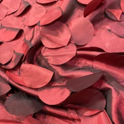 Funzie (Circle Hanging) Taffeta Table Linen in Burgundy
