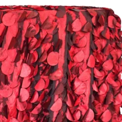 Funzie (Circle Hanging) Taffeta Table Linen in Burgundy