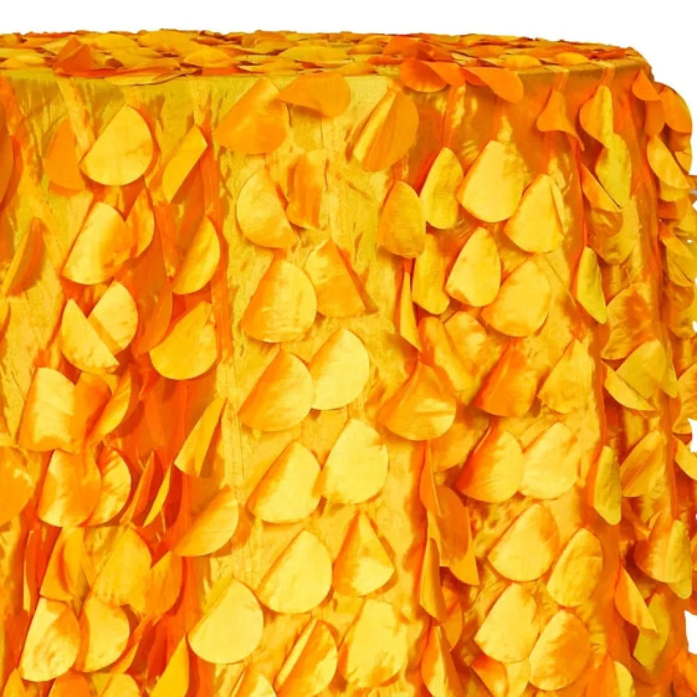 Funzie (Circle Hanging) Taffeta Table Linen in Orange