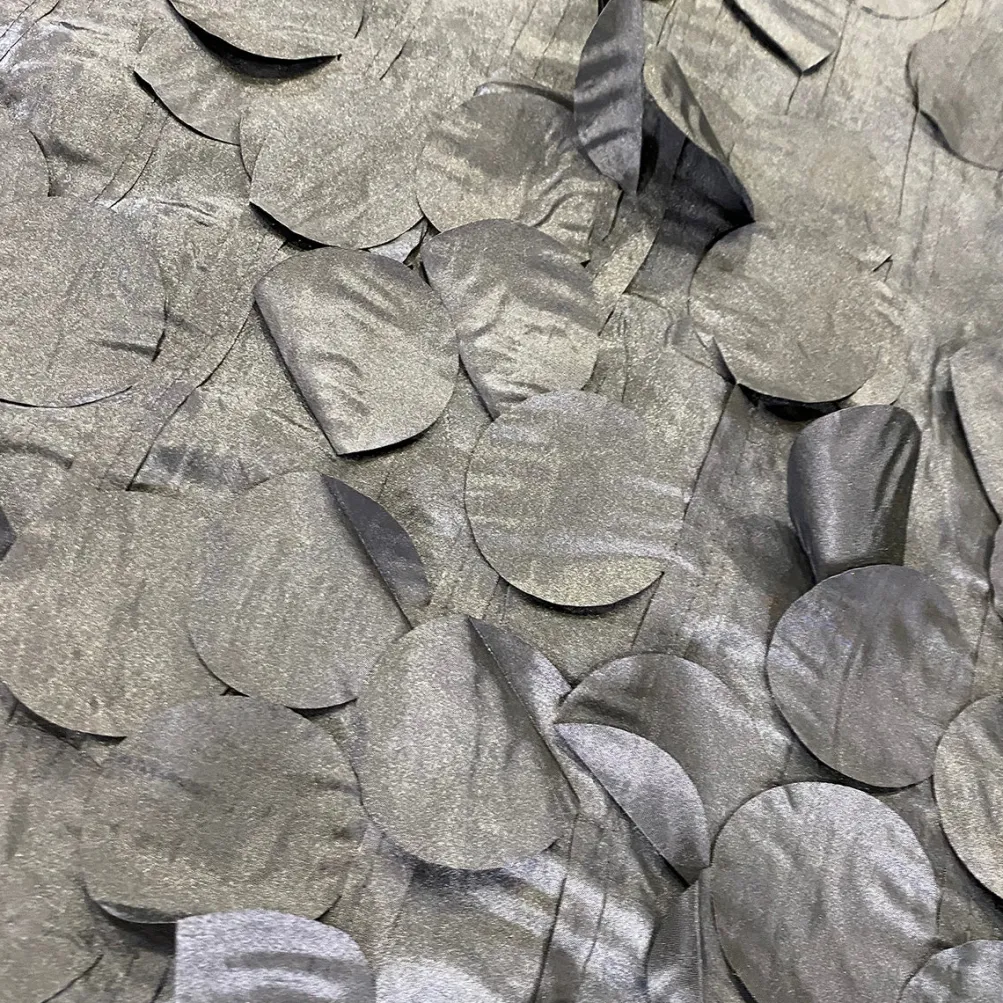 Funzie (Circle Hanging) Taffeta Table Linen in Charcoal